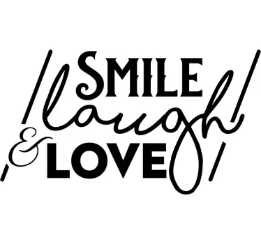 Sticker Maison Smile Laugh & Love - TenStickers