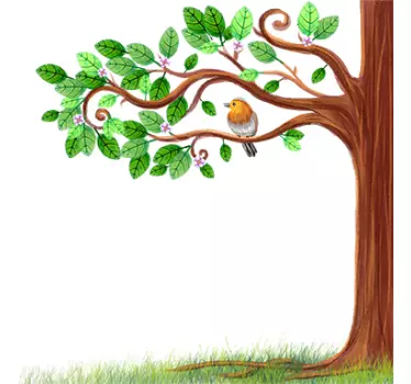 Sticker Mural Arbre de printemps - TenStickers