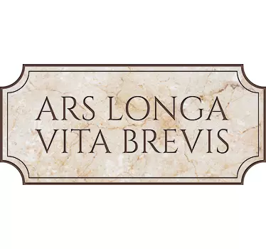 Sticker Mural Citation Phrases en latin Hippocrate - TenStickers