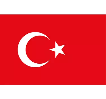 Sticker mural drapeau Turquie - TenStickers