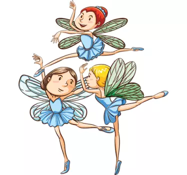 Sticker Mural Enfants fées - TenStickers