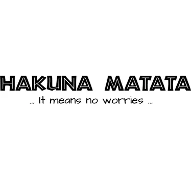 Sticker mural Hakuna Matata - TenStickers