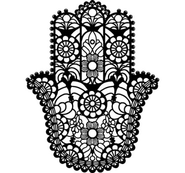 Sticker mural main de Fatma floral - TenStickers