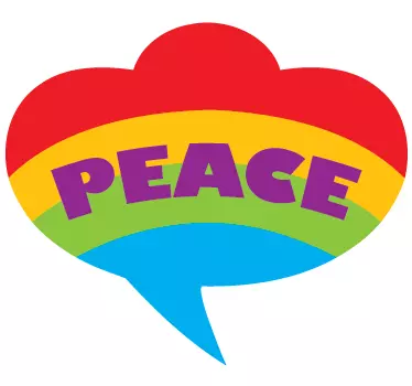Sticker mural peace gay - TenStickers