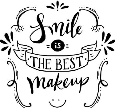 Sticker mural phrase smile is the best make up - TenStickers