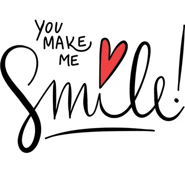 Sticker mural phrase you make me smile - TenStickers