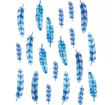Sticker mural plumes - TenStickers