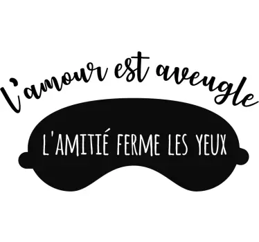 Sticker Mural L'amour est aveugle - TenStickers