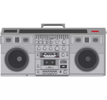 Sticker mural radio cassette - TenStickers