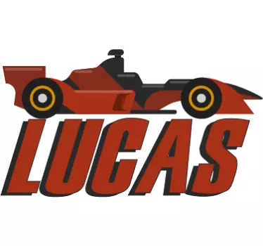 Sticker mural voiture f1 personnalisé - TenStickers