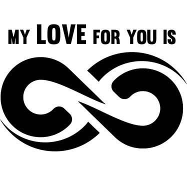 Sticker my love for you infinite - TenStickers
