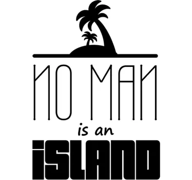 Sticker citation No man is an island - TenStickers