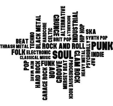 Sticker Maison Styles de Musique - TenStickers