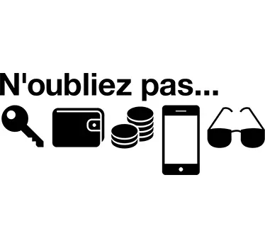 Sticker n'oubliez pas - TenStickers