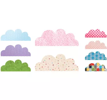 Pack de 9 Autocollant décoratif nuages textures - TenStickers