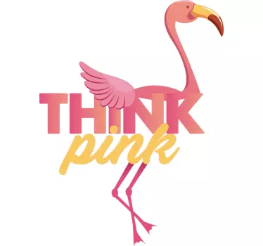 Sticker Maison Flamant Rose - TenStickers