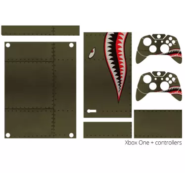 Sticker xbox requin métal - TenStickers