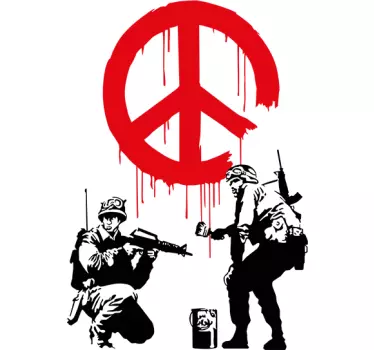sticker paix soldats - TenStickers