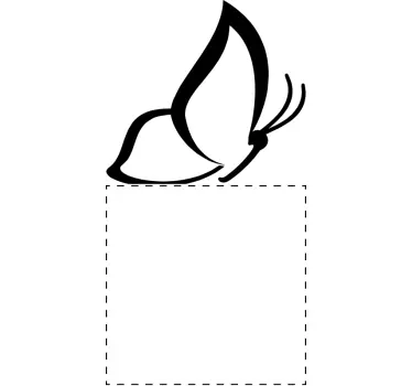 sticker papillon commutateur - TenStickers