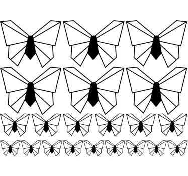 Sticker Maison Feuille de Papillons Origami - TenStickers