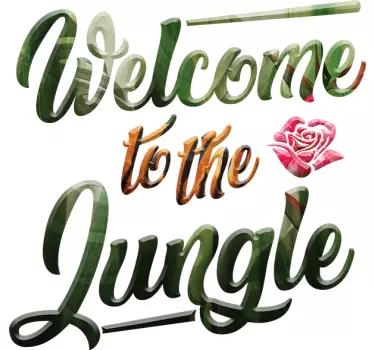 Sticker Parole de Chanson Bienvenue dans la jungle - TenStickers