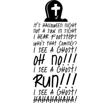 Sticker paroles Halloween Night - TenStickers
