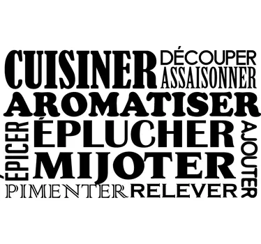 Sticker recette pêle-mêle cuisine - TenStickers