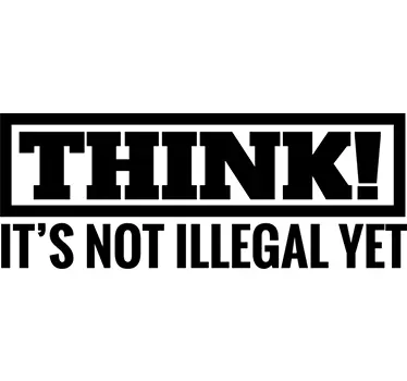 Sticker Penser n'est pas encore illégal - TenStickers