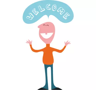 Sticker personnage welcome - TenStickers