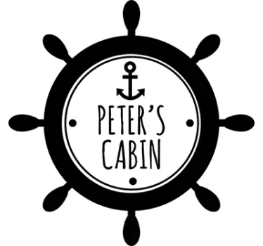 Sticker personnalisable porte cabine - TenStickers
