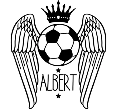 Sticker personnalisé ballon ailes et couronne - TenStickers