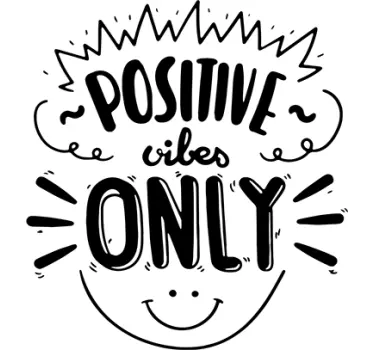 Sticker phrases positives anglais - TenStickers