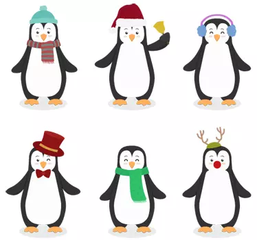 Sticker pingouins déguisés - TenStickers