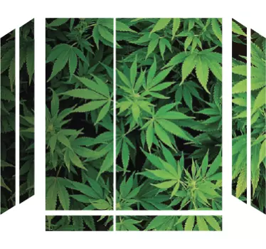Autocollant PS4 feuilles de cannabis - TenStickers