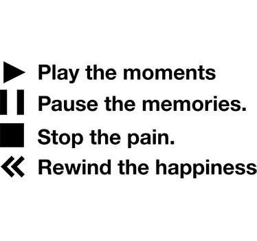 Sticker play pause stop rewind - TenStickers