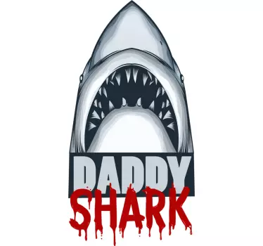 Sticker Maison Daddy Shark - TenStickers