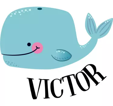Sticker Chambre Enfant Petite Baleine - TenStickers