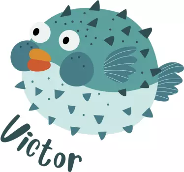 Sticker Chambre Enfant Poisson globe - TenStickers