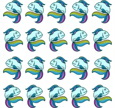 Sticker Chambre Enfant Poisson Néon - TenStickers