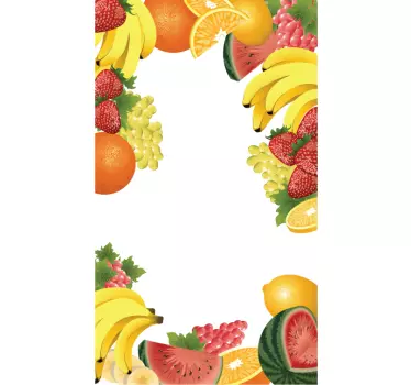 Sticker porte cadre fruits - TenStickers