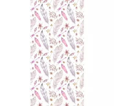 Sticker Meuble Plumes Colorées - TenStickers