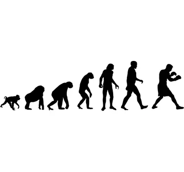 Sticker poster séquence silhouette Évolution - TenStickers