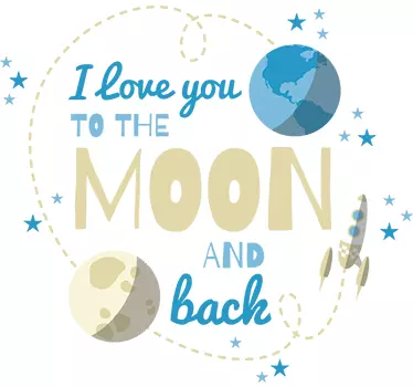 Sticker espace "I love you" - TenStickers
