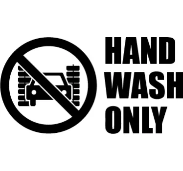 Sticker pour voiture hand wash only - TenStickers