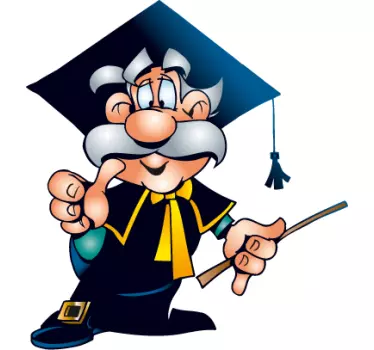 Sticker professeur savant - TenStickers