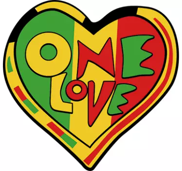 Sticker Rasta One Love - TenStickers