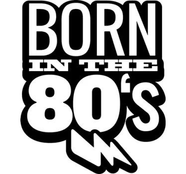 Sticker rétro né dans les années 80 - TenStickers