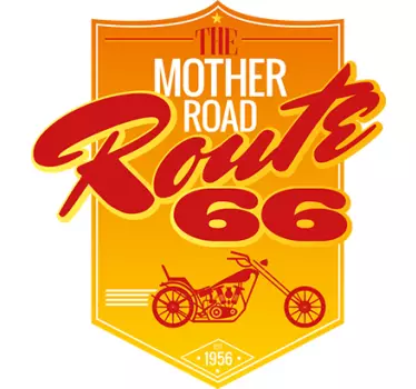 Sticker Route 66 logo bike - TenStickers