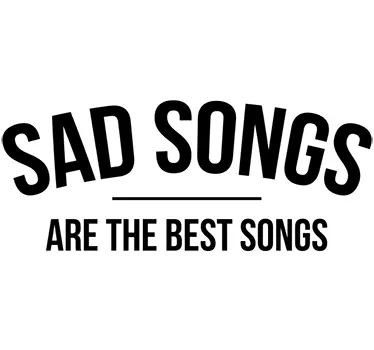 Sticker sad songs - TenStickers
