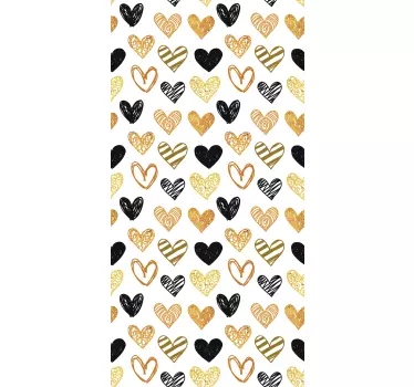 Sticker Maison Coeurs Motif - TenStickers
